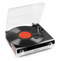 Fenton RP102A Plattenspieler mit Bluetooth, Lautsprechern und MP3-Aufnahme – Silber