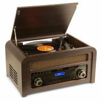 Fenton Nashville Retro-Plattenspieler mit Bluetooth, CD-Player, FM- und DAB-Radio