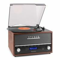 Audizio Frisco Plattenspieler mit DAB+ Radio im Retro Stil - 