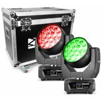 B-Ware - BeamZ MHL1915 - Set aus 2 Zoom Moving Heads im Flightcase