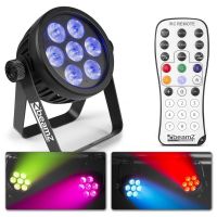 BeamZ BAC500 Aluminium LED ProPar mit 7x 14 W LEDs