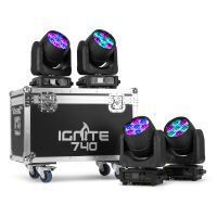 BeamZ Professional IGNITE740 Movinghead 4er Set inkl. Flightcase