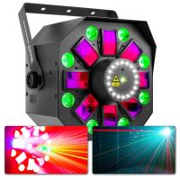 BeamZ MultiBox 4-in-1 LED Lichteffekt mit Lasern, Strobe, PAR und Derby