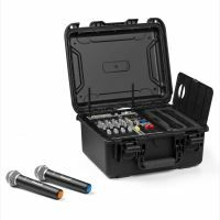 B-Ware - Vonyx VMA106 mobiles Audio Mischpult im Flightcase – mit 2 UHF-Funkmikrofonen – All-in-one-System