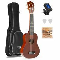 B-Ware - MAX UKEY Ukulele Set mit 21" Ukulele und Zubehör - Braun (Holz)