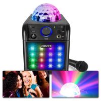 Vonyx SBS50B-PLUS Karaoke-Set mit Mikrofon, Bluetooth und Lichteffekten