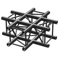 BeamZ Truss P30-C41B Vierkanttraverse Schwarz 4-Wege-Kreuz