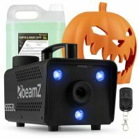 BeamZ Nebelmaschine Halloween - Kürbiskopf mit Lichteffekten und 5 Liter Nebelfluid - Für Halloween-Partys