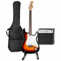 MAX GigKit E-Gitarrenset inklusive Gitarrenständer – Sunburst