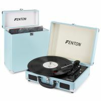 Fenton RP115 Plattenspieler mit Bluetooth mit Platten-Koffer - Blau