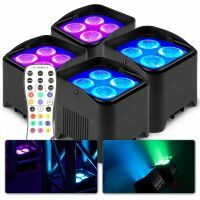 BeamZ BBP94W Akku Uplights 4er Set W-DMX LED Strahler 4x 10 Watt, Drahtlos DMX