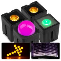 Beamz Pro KUBE20BK 4er Set - Akku LED Spots In-/Outdoor Uplight - inkl. Zubehör - Schwarz