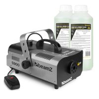 BeamZ S900 Nebelmaschine mit 2 Liter Nebelflüssigkeit und Fernbedienung – 900 W