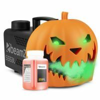 BeamZ Halloween Dekoration - rauchender Kürbiskopf mit LED Lichteffekten - mit Rauchfluid - Halloween Deko