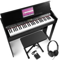 MAX RhapsodyDP61 Keyboard Set - inklusive Möbelständer, Sustain Pedal, Kopfhörer und Pianobank