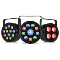 Fuzzix PLF LED PAR Lichteffekt 3er Set – Partylichter – Starter-Set für DJs und kleine Partys – inkl. Fernbedienung