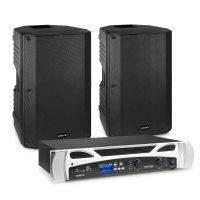 Vonyx Lautsprecher Set mit Verstärker - 1000 Watt - 15 Zoll - Bluetooth