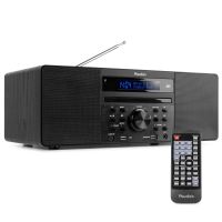 Audizio Prato Mikroanlage mit DAB-Radio, Bluetooth, USB-MP3- und CD-Player – Schwarz