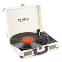 Fenton RP115G Plattenspieler mit Bluetooth und USB - Creme Weiß