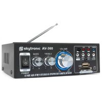 SkyTronic AV-360 USB/MP3-Verstärker mit Fernbedienung