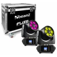 BeamZ FUZE610Z Wash set van 2 moving heads in flightcase