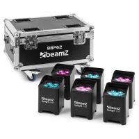 BeamZ BBP62 LED Akku Strahler 6er Set + Flightcase mit Ladefunktion - IP65