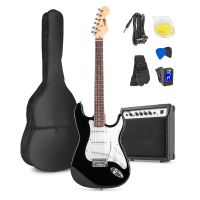 MAX GigKit E-Gitarren-Starterkit einschließlich Verstärker (40 Watt) – schwarz