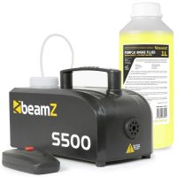BeamZ S500 Kunststoff-Nebelmaschine mit 1 Liter extra Flüssigkeit