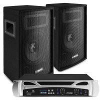 Vonyx DJ-Soundsystem 300 Watt mit SL8-Lautsprecherset und VPA300 Bluetooth-Verstärker