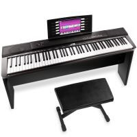 MAX KB6W Digitalpiano mit 88 Tasten, Koffer und Bank