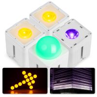 Beamz Pro KUBE20WH 4er Set - Akku LED Spots In-/Outdoor Uplight - inkl. Zubehör - Weiß